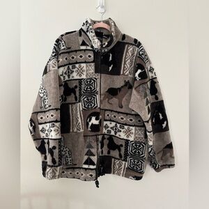 Vintage Mazmania Dog Fleece XXL German Shepherd Dalmatian Poodle